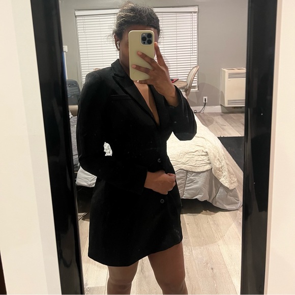 4th & Reckless Suede Black Mini Dress - Picture 6 of 6